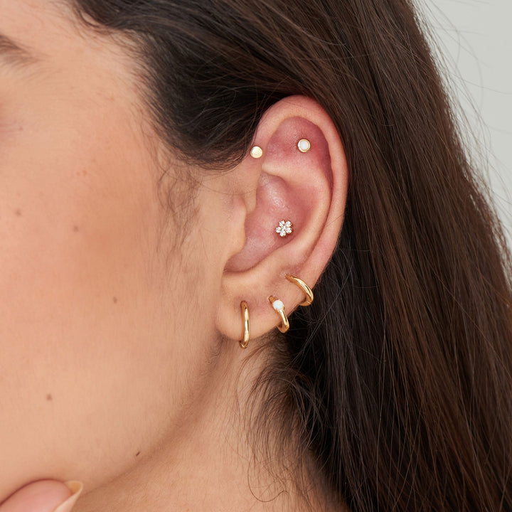 Ania Haie - Oorbel piercing (per stuk) Gold Disc Barbell - Luxedy