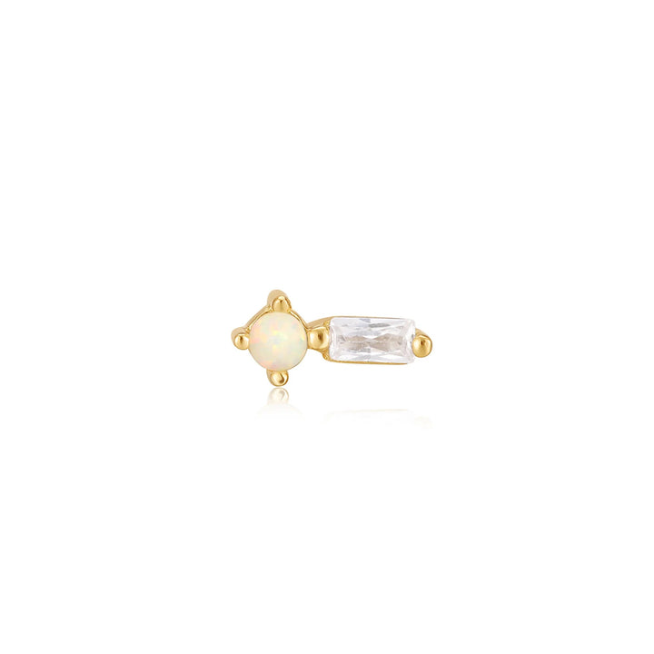 Ania Haie - Oorbel piercing (per stuk) Gold Kyoto Opal Sparkle Barbell Single - Luxedy