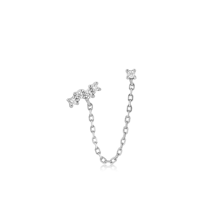 Ania Haie - Oorbel piercing (per stuk) Silver Celestial Drop Chain Barbell - Luxedy