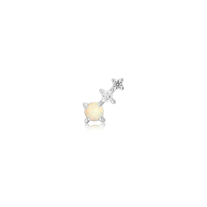 Ania Haie - Oorbel piercing (per stuk) Silver Kyoto Opal Climber Barbell - Luxedy