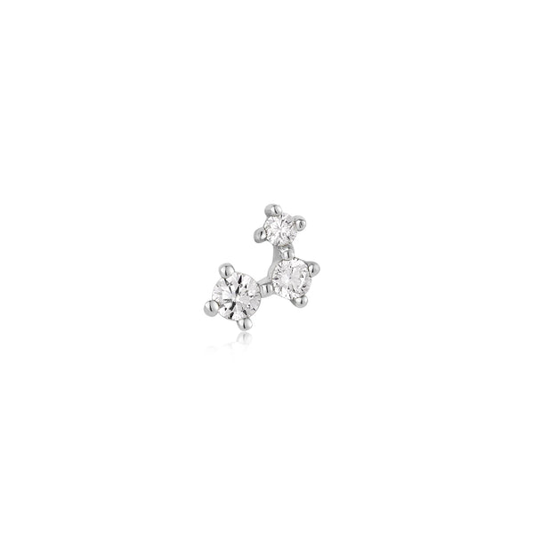 Ania Haie - Oorbel piercing (per stuk) Silver Sparkle Galaxy Barbell - Luxedy