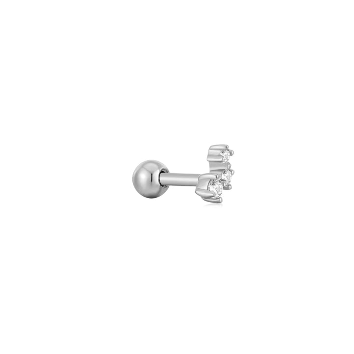Ania Haie - Oorbel piercing (per stuk) Silver Sparkle Galaxy Barbell - Luxedy