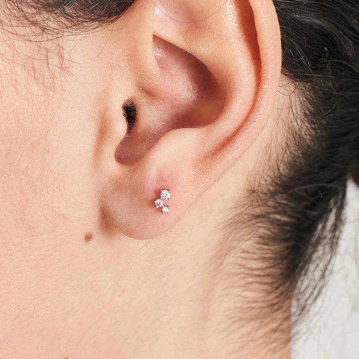 Ania Haie - Oorbel piercing (per stuk) Silver Sparkle Galaxy Barbell - Luxedy