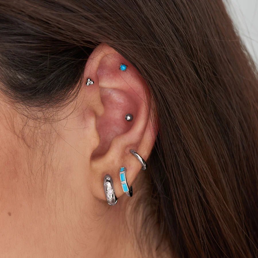 Ania Haie - Oorbel piercing (per stuk) Silver Sphere Barbell - Luxedy