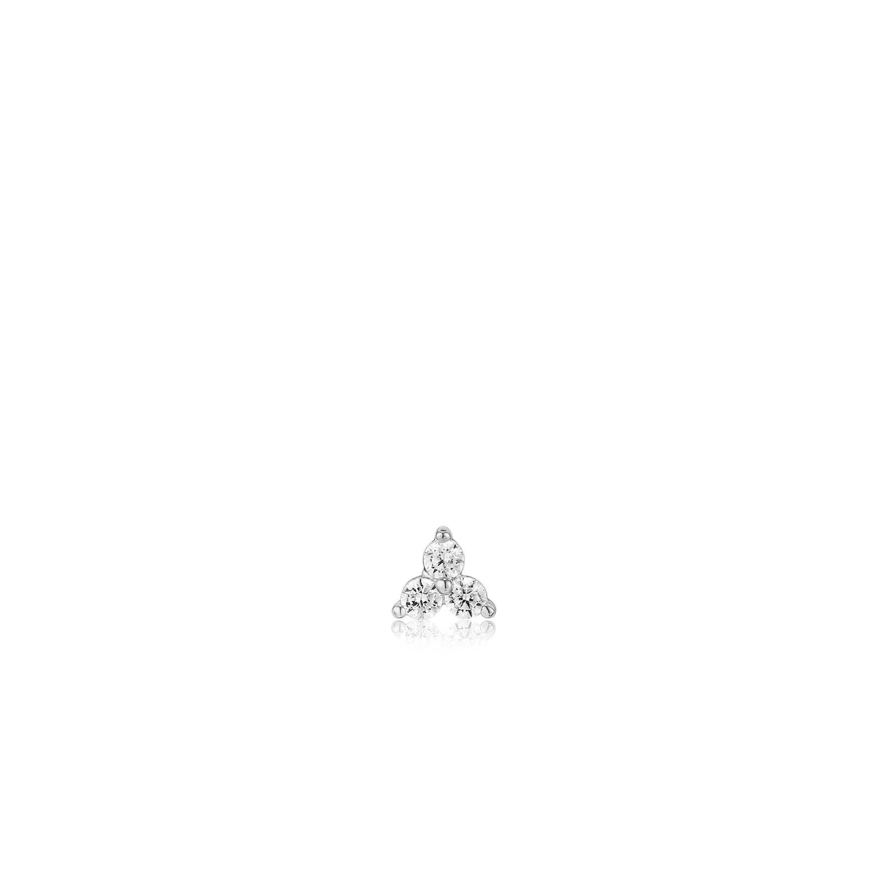 Ania Haie - Oorbel piercing (per stuk) Silver Trio Sparkle Barbell - Luxedy