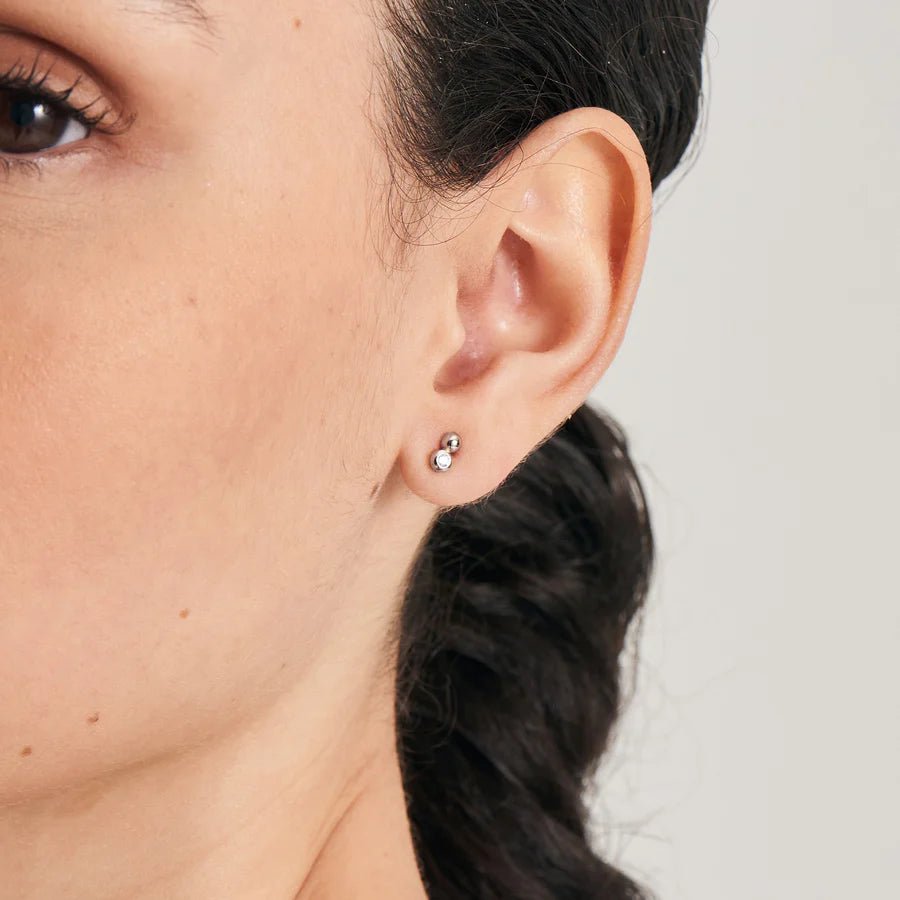 Ania Haie - Oorbellen Orb Sparkle Stud Silver - Luxedy
