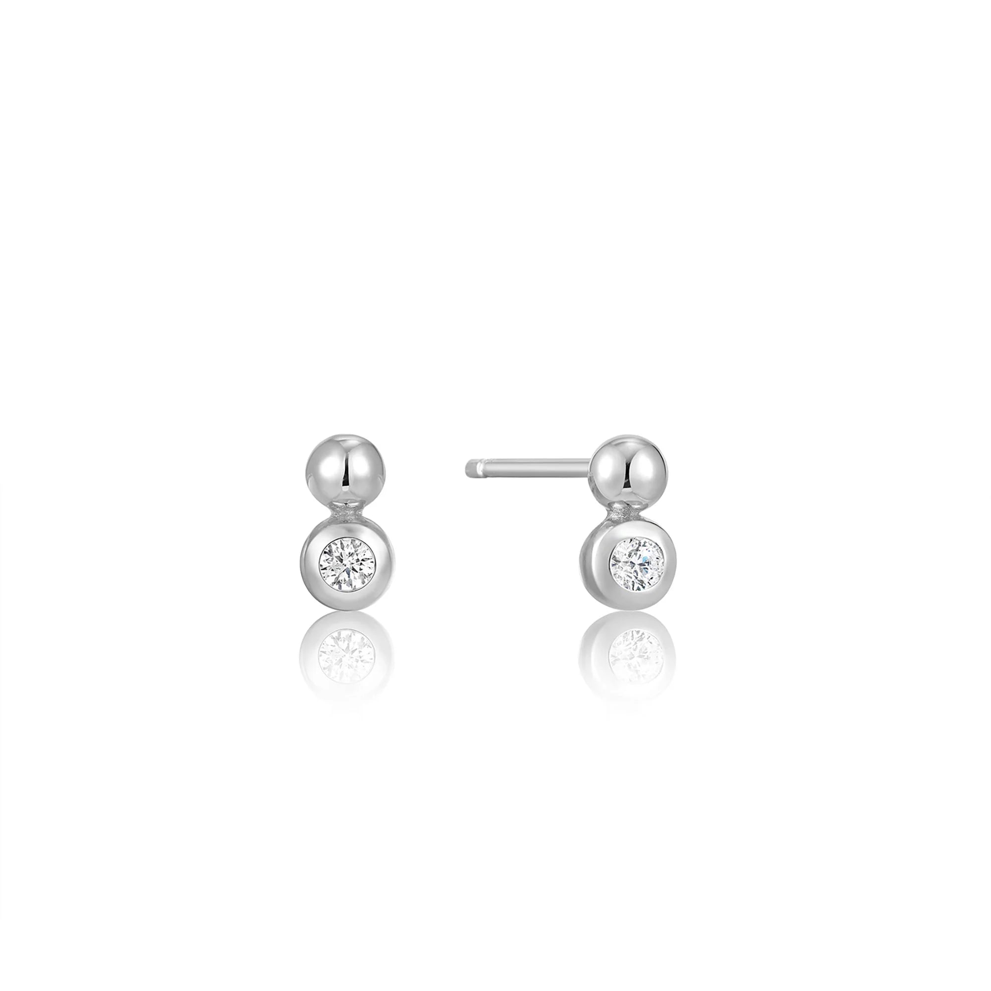Ania Haie - Oorbellen Orb Sparkle Stud Silver - Luxedy