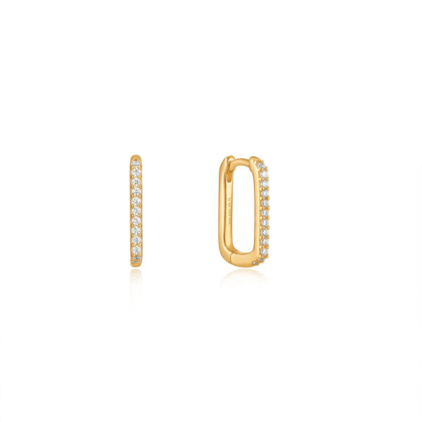 Ania Haie - Oorbellen Oval Hoop Crawler Gold - Luxedy