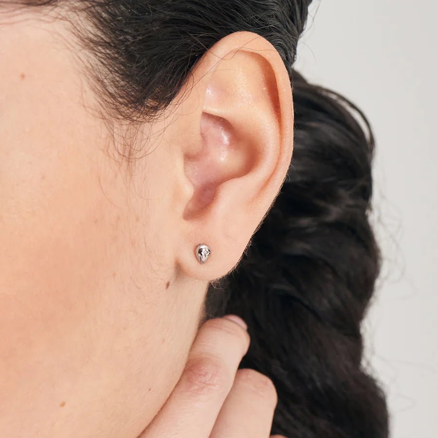 Ania Haie - Oorbellen Pebble Sparkle Stud Silver - Luxedy
