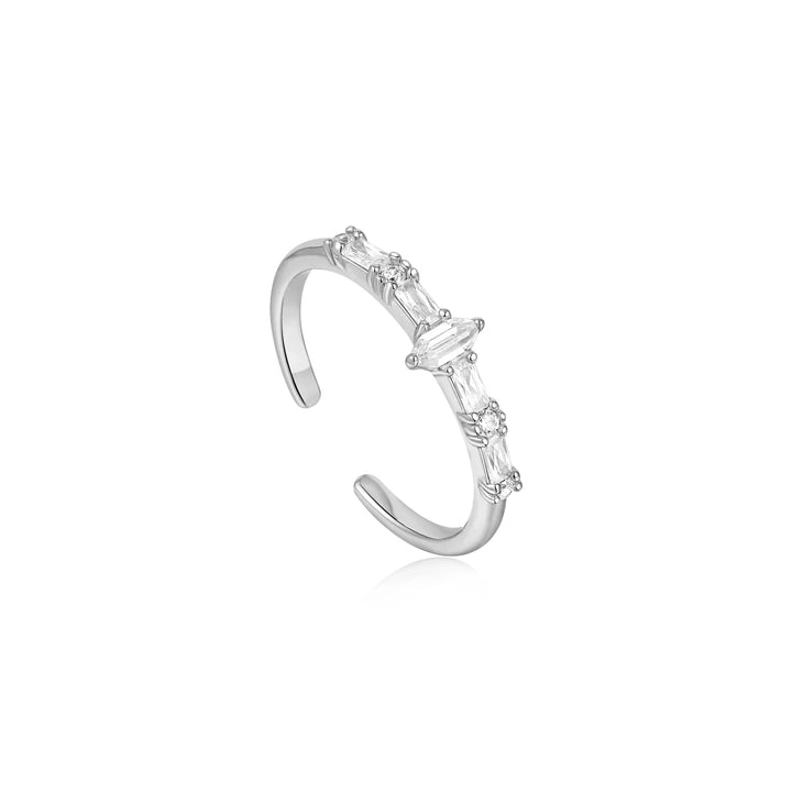 Ania Haie - Ring Sparkle Multi Stone Band Silver - Luxedy