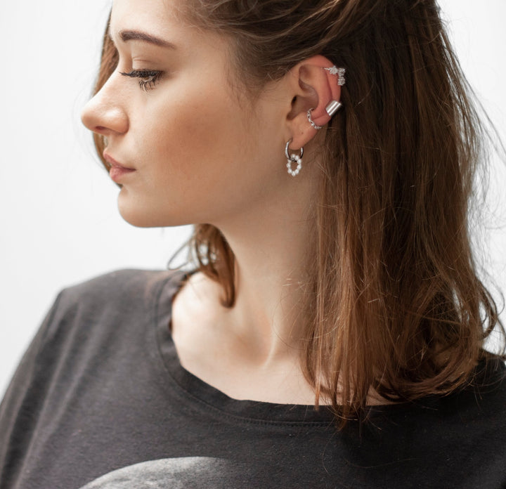 Dotti Love - Oorbellen Earcuff Silver Abela - Luxedy