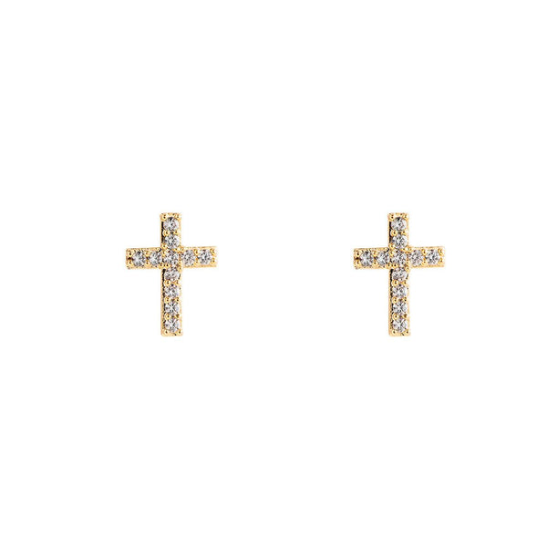 Dotti Love - Oorbellen Mini Gold Cross - Luxedy