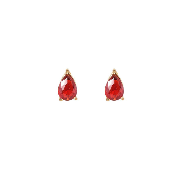Dotti Love - Oorbellen Mini Gold Reagan Ruby Red - Luxedy