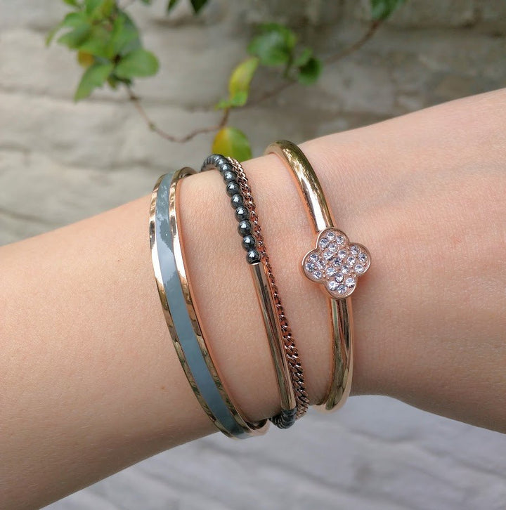 Dyrberg/Kern Armband Abra RoseGold Crystal - Luxedy
