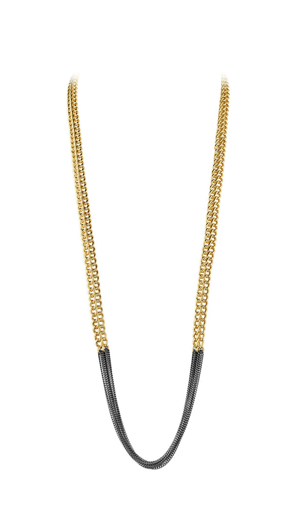 Dyrberg/Kern Ketting - Perri Gold Gun Metal - Luxedy