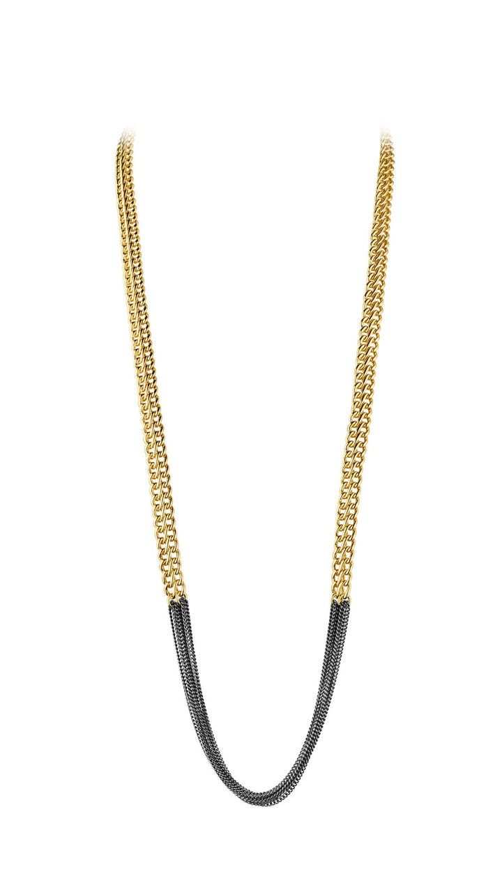 Dyrberg/Kern Ketting - Perri Gold Gun Metal - Luxedy