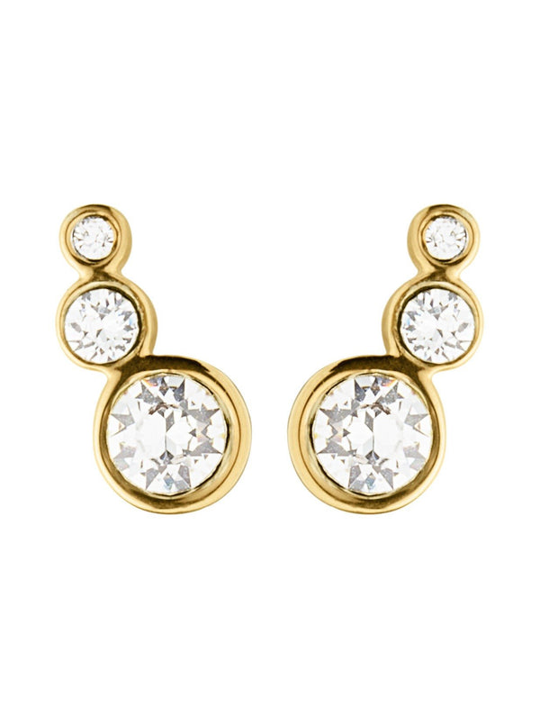 Dyrberg/Kern - Oorbellen Gold Lini Crystal - Luxedy
