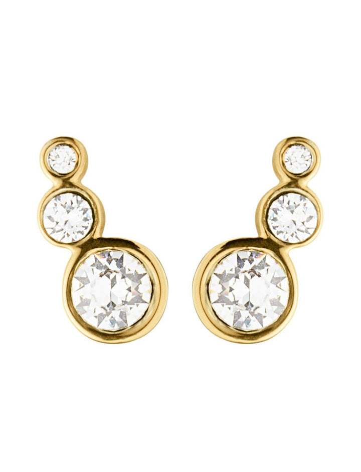 Dyrberg/Kern - Oorbellen Gold Lini Crystal - Luxedy