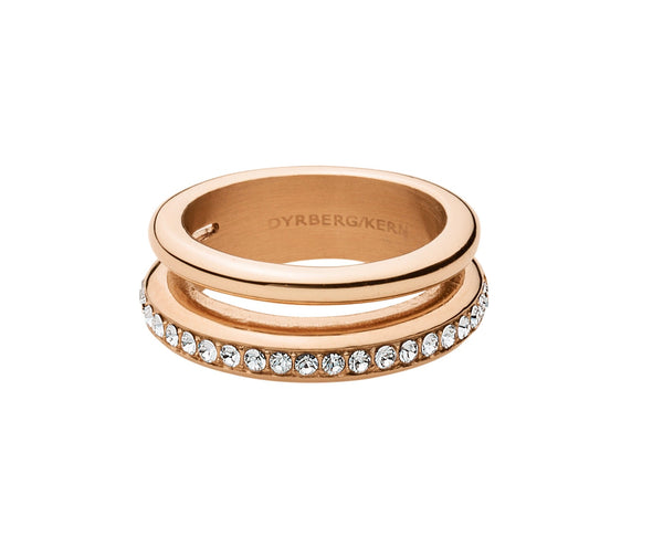 Dyrberg/Kern Ring - Tiva Rosegold Crystal - Luxedy