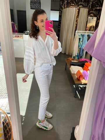 Freequent - Broek Jeans Rock Bright White