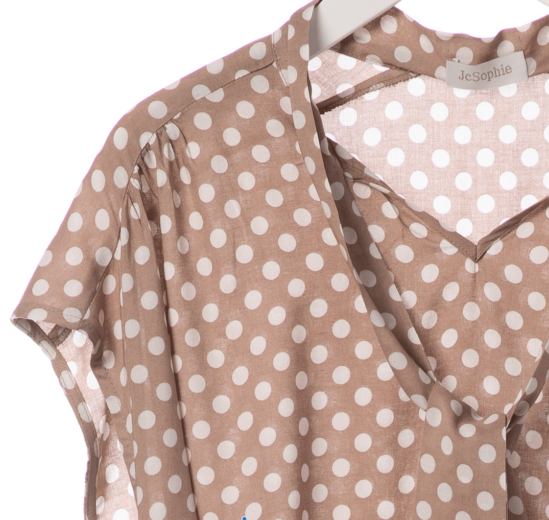 JcSophie - Blouse Georgette Dark Beige - Luxedy