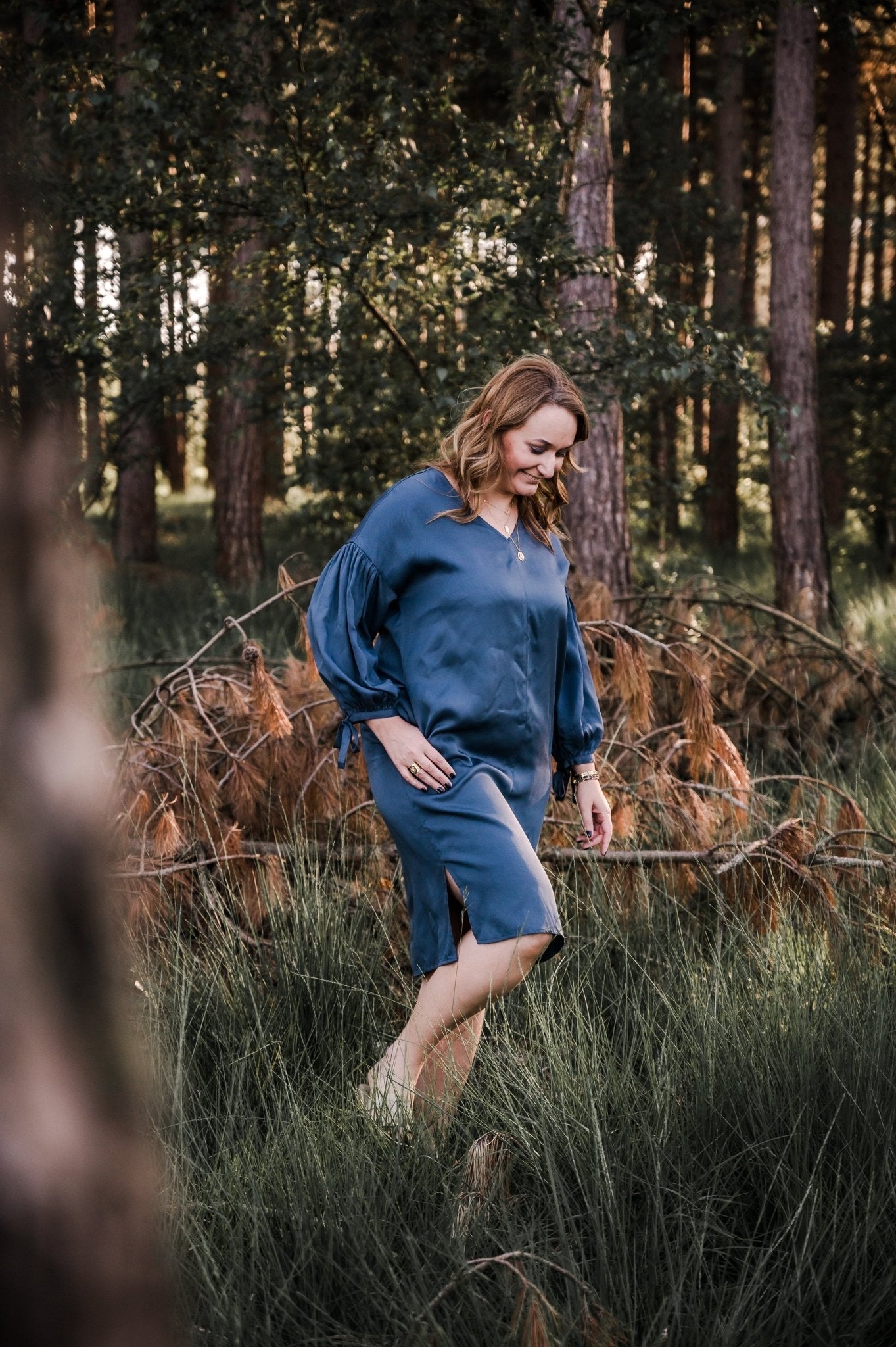 JcSophie - Jurk Pembroke Denim Blue - Luxedy