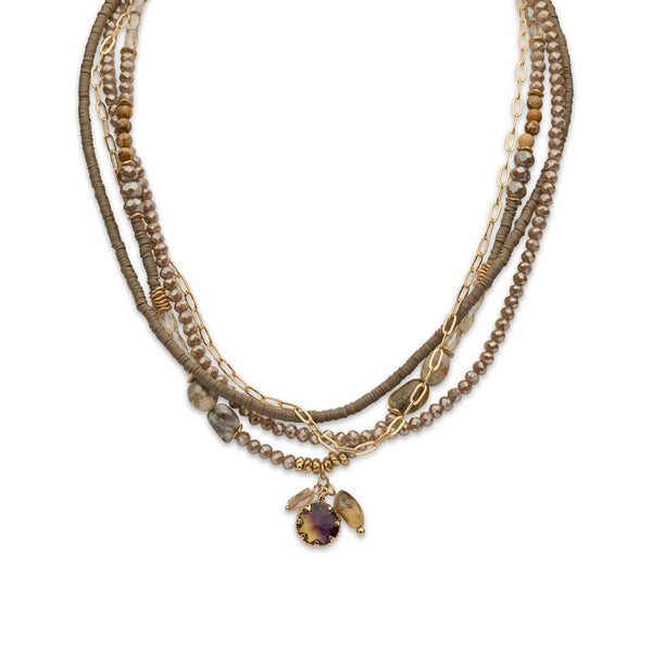Les Cordes - Ketting Kort Pan37 Beige - Luxedy