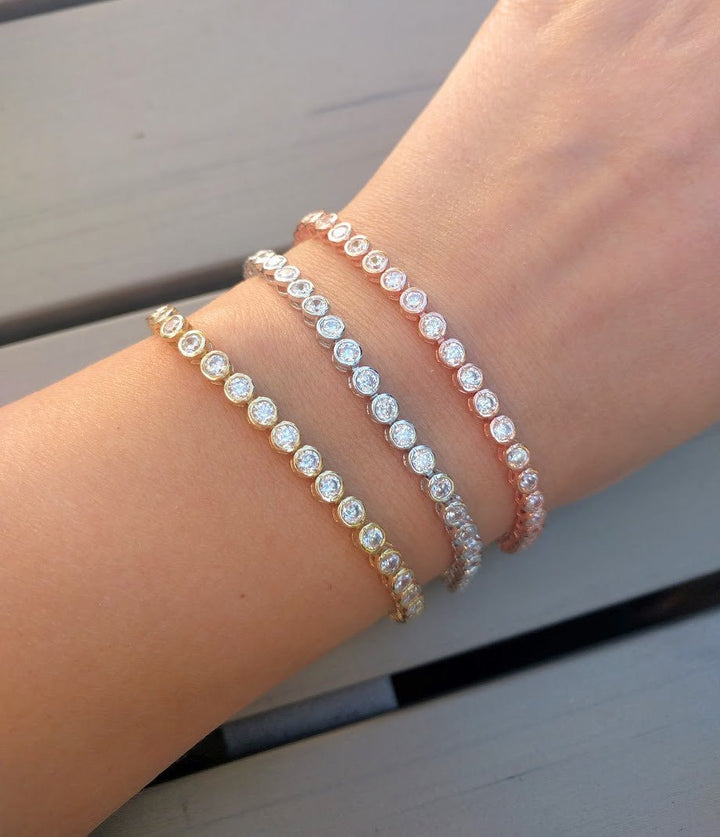LineArgent - Armband Classic Tennis Bracelet (Gold - Silver - Rosegold) - Luxedy