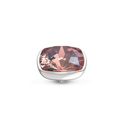 Melano - Steen Twisted Circular Maroon Goud/Zilver