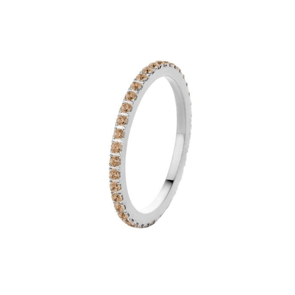 Melano - Ring Sadé Zilver Champagne - Luxedy