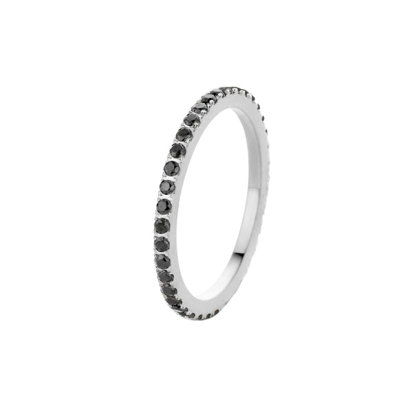 Melano - Ring Sadé Zilver / Zwart - Luxedy