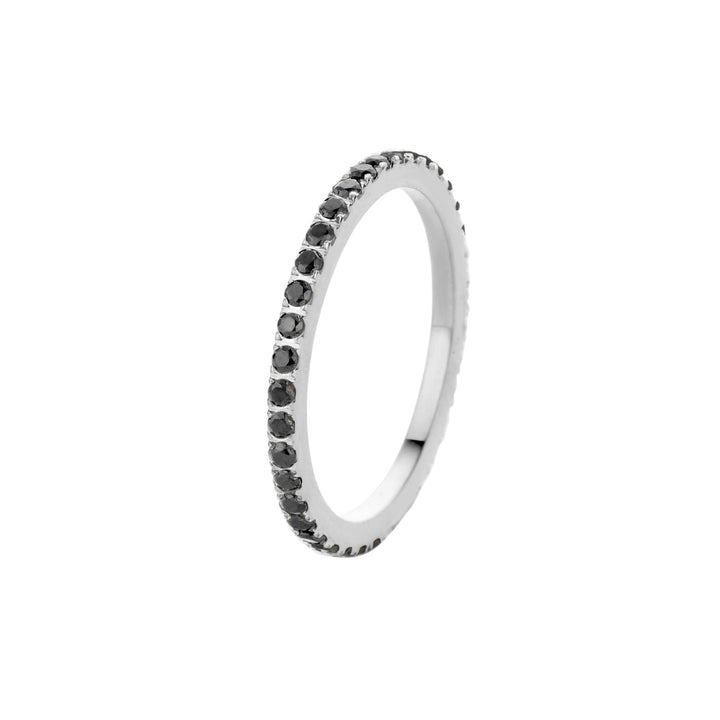 Melano - Ring Sadé Zilver / Zwart - Luxedy