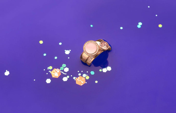 Melano - Ring Tracy Kristal Rosé Goud - Luxedy