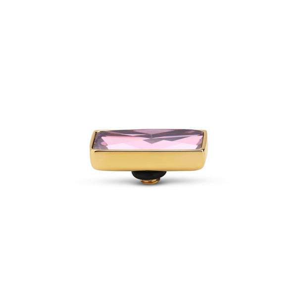 Melano - Steen Rectangle Pink (goud/zilver) - Luxedy