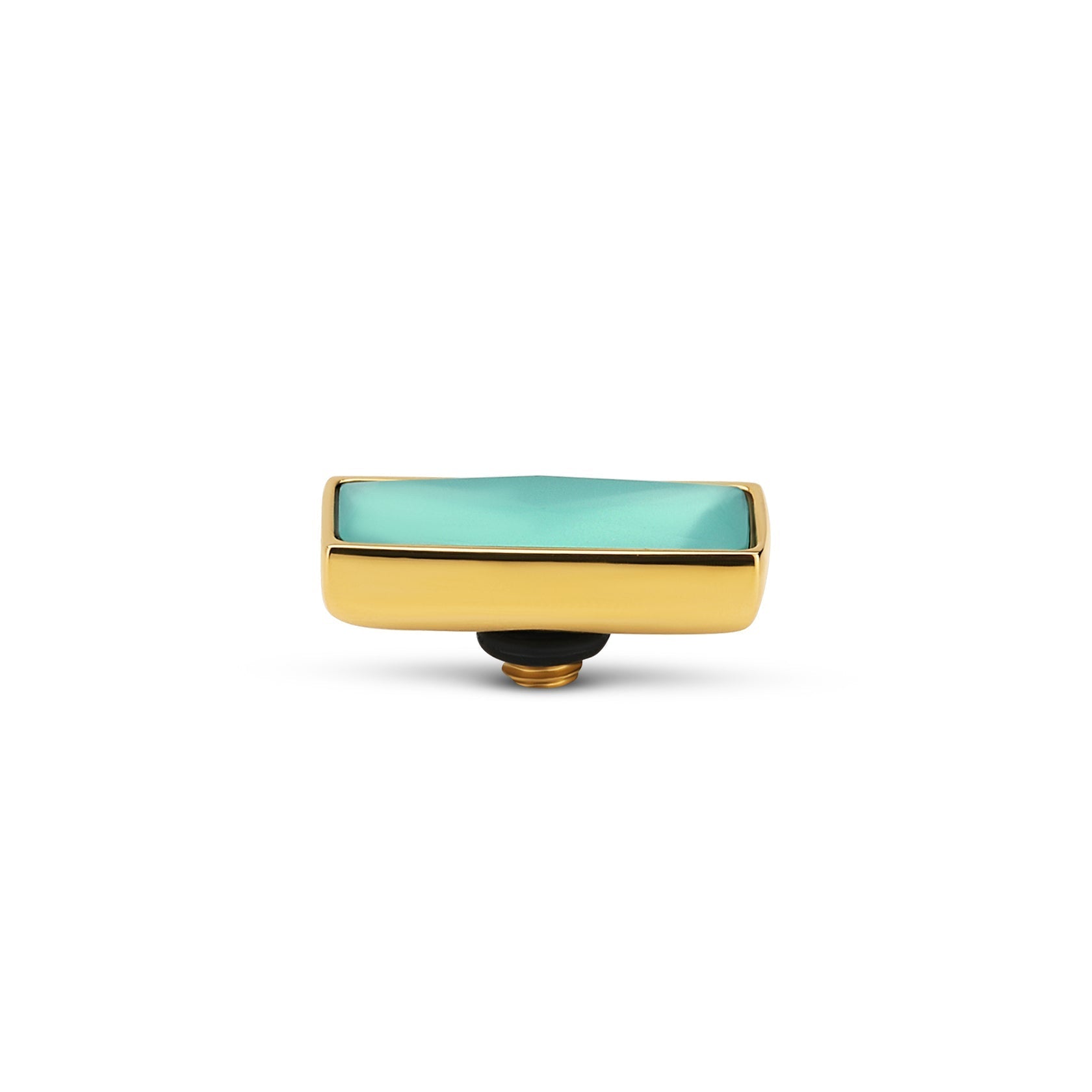 Melano - Steen Rectangle Turquoise (goud/zilver) - Luxedy