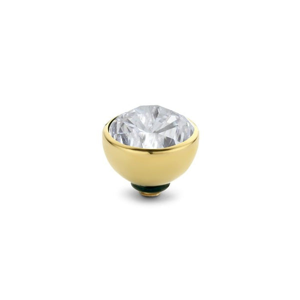 Melano - Steen Twisted 6mm Crystal (goud - zilver) - Luxedy