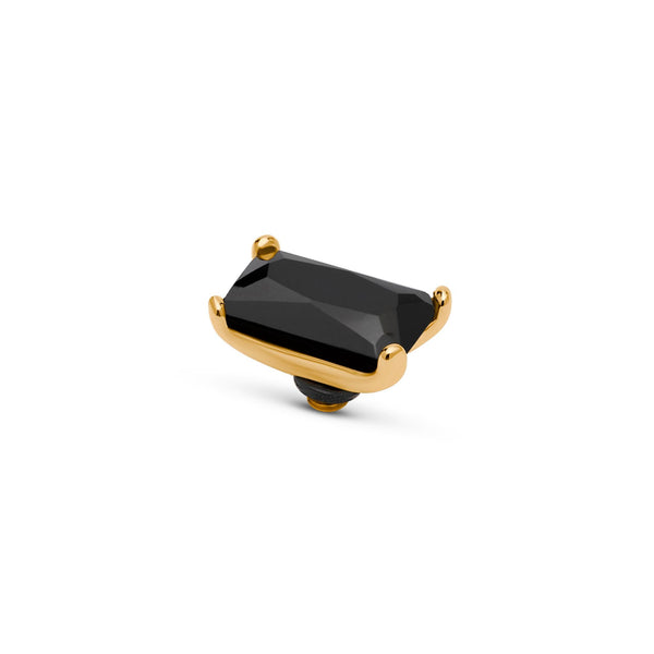 Melano - Steen Twisted Baguette Black (goud - zilver) - Luxedy