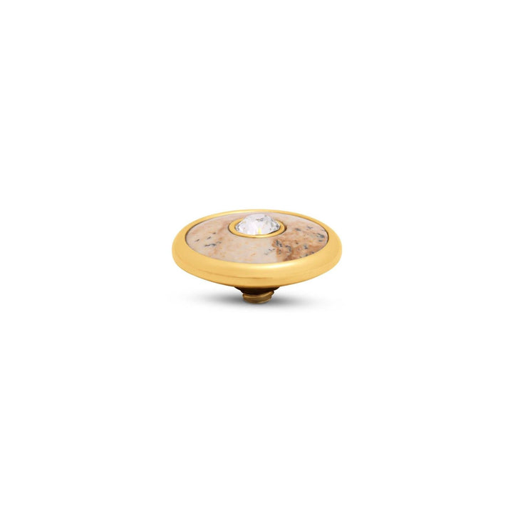 Melano - Steen Twisted Gem Beige (goud - zilver) - Luxedy