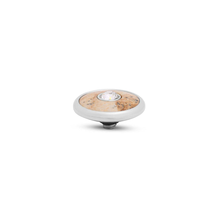 Melano - Steen Twisted Gem Beige (goud - zilver) - Luxedy