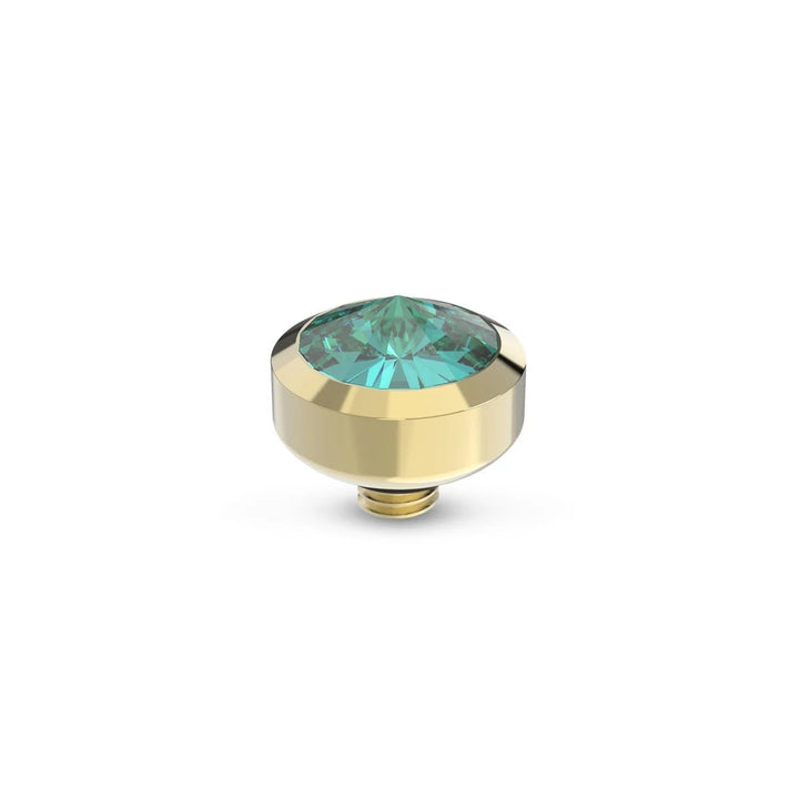 Melano - Steen Twisted Glossy Blue Zircon Goud/Zilver - Luxedy