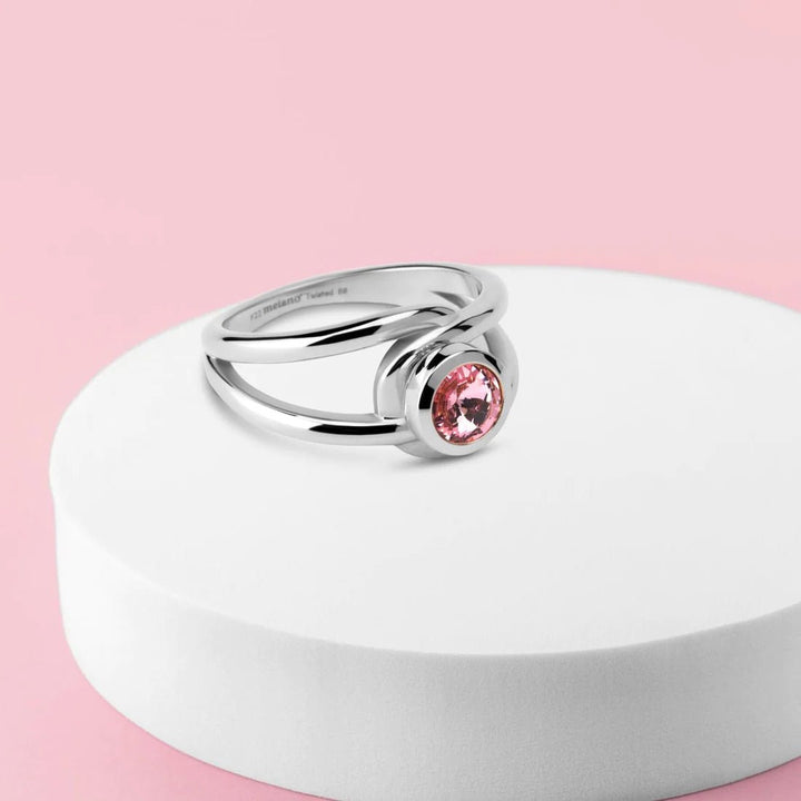 Melano - Steen Twisted Glossy Rose Goud/Zilver - Luxedy