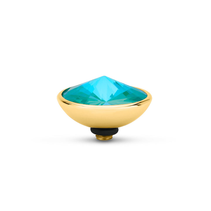 Melano - Steen Twisted Gradient Laguna Blue Delite (goud/zilver) - Luxedy