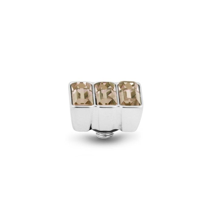 Melano - Steen Twisted Multi Baguette Light Colorado Zilver - Luxedy