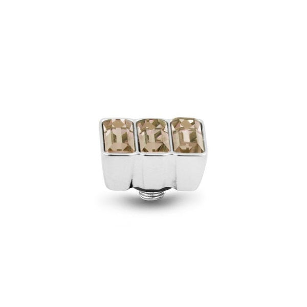 Melano - Steen Twisted Multi Baguette Light Colorado Zilver - Luxedy