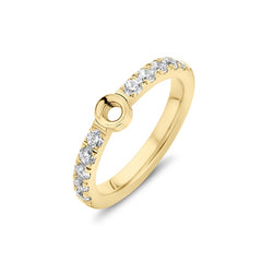 Melano - Ring Twisted Crystal Goud