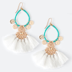 Orelia - Oorbellen Coin Tassel - Luxedy