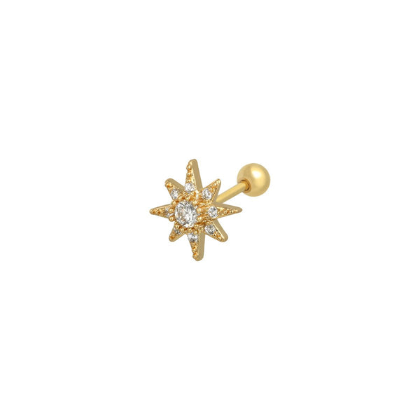 Oorbellen - Piercing Goud Oriental Star - Luxedy