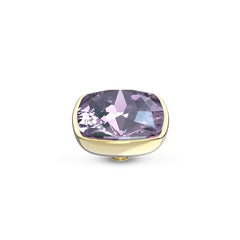 Melano - Steen Twisted Circular Purple Goud/Zilver