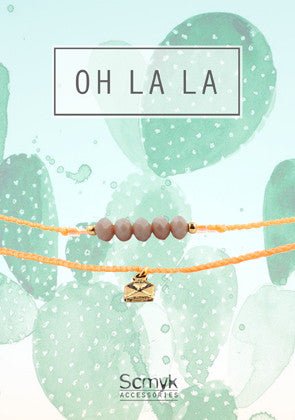 Scmyk - Armband Setje van 2 armbanden op kaart - Oh La la - Luxedy