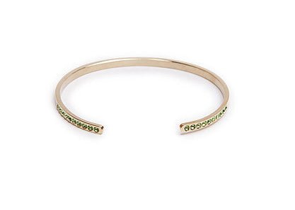 Silis - TheEsclave Bangle Strass Gold / Green - Luxedy